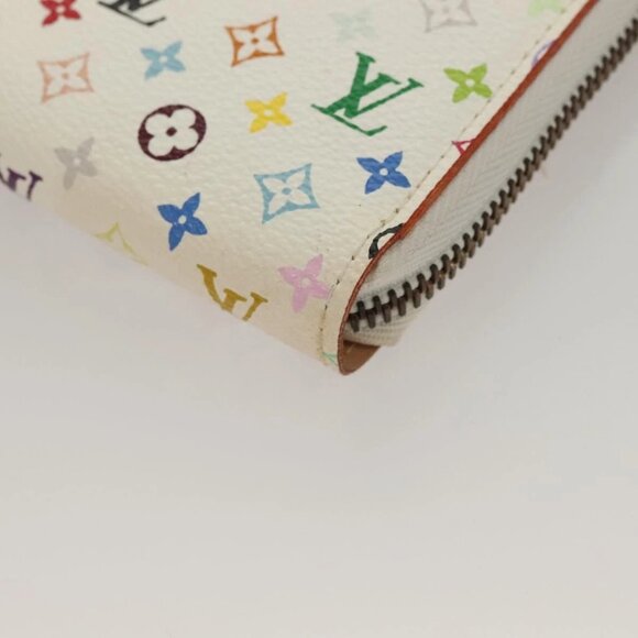 LOUIS VUITTON Monogram Multicolor Zippy Wallet White M60241 LV Auth 131100 - Picture 12 of 16